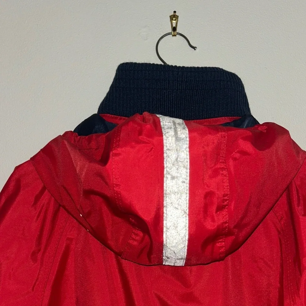 Vintage Wetskins Weatherproof Windbreaker Men Red Black Hooded Jacket XS Outdoor